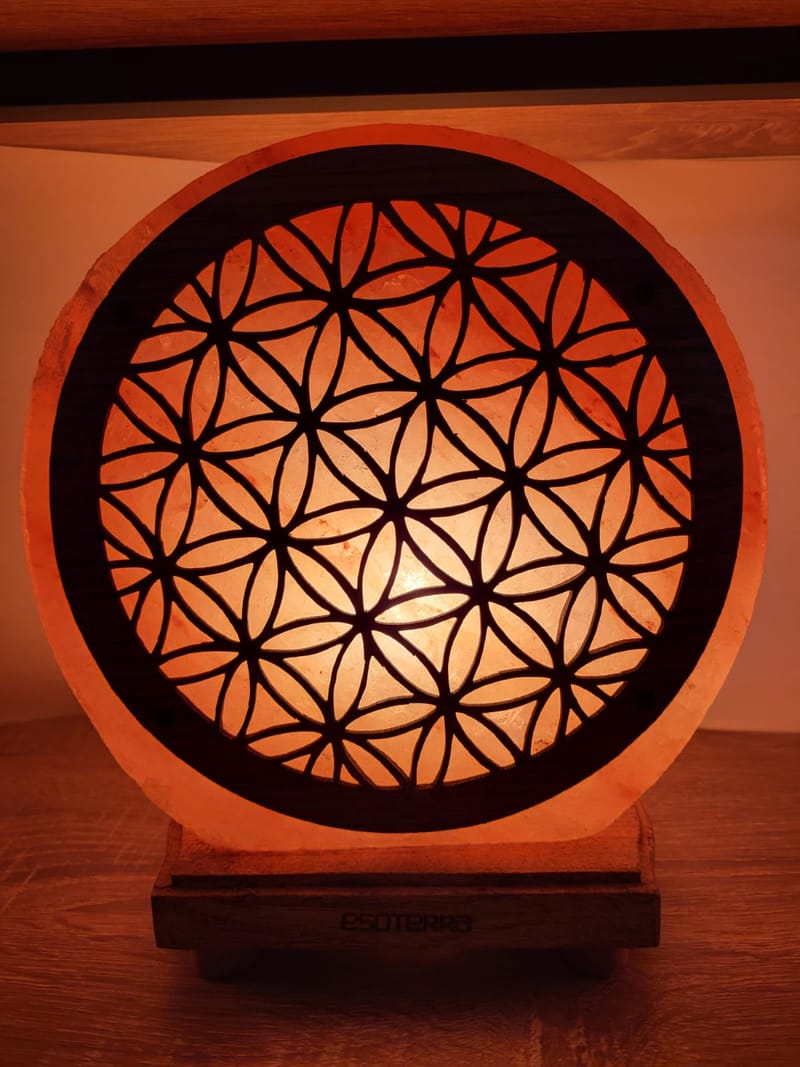 Lampe de Sel Himalaya Fleur de vie 4 Kg