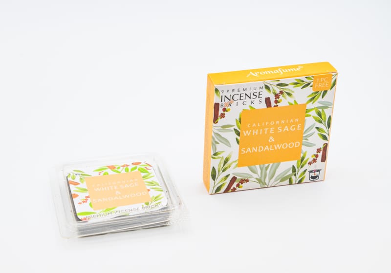 Briques d'encens Sauge Blanche et Bois de Santal- Aromafume