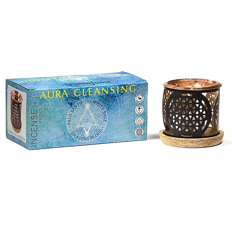 SET d’Encens Nettoyant Aromafume Aura - Sauge Blche, Palo Santo, Sang du Dragon